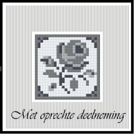 Roosje zwart-wit