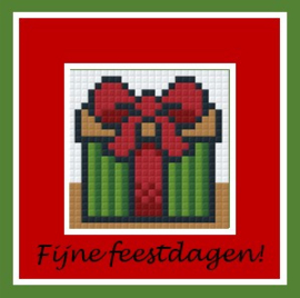 Kerstcadeautje groen streep