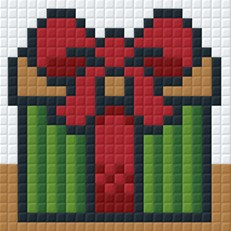 Kerstcadeautje groen streep