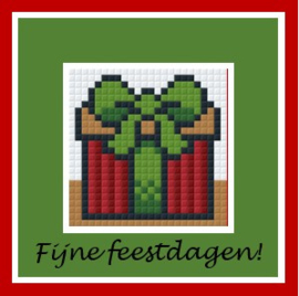 Kerstcadeautje rood streep