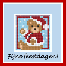 Kerstbeer rood zij