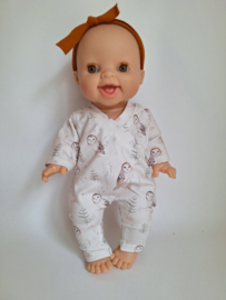 Poppenkleertjes Boxpakje uil 34 cm
