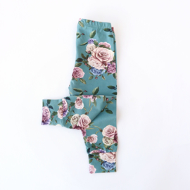 Legging Roses  Old Green