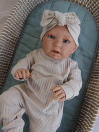 Beige brede rib boxpakje