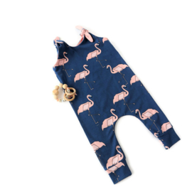 Onesie Knoop Flamingo Blue