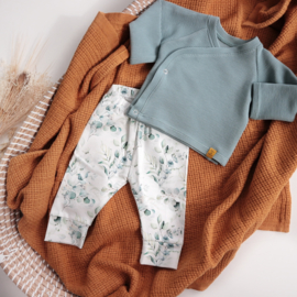 Overslag Longsleeve Rib Zeegroen