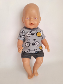Zomersetje pop 43 cm  Fiets