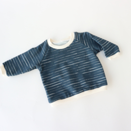 Sweater Stripes Jeans Blue