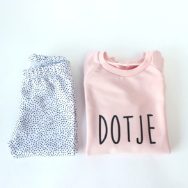 Sweater Dress Pink Dotje (of tekst naar keuze)