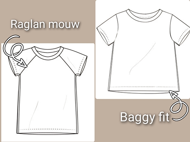 Model t-shirt Mus en Moos