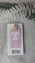 Tegeltje | Dol op jou! | wit