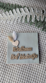 Tegeltje | Welkom lief kleintje