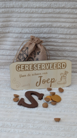 Bordje | Gereserveerd voor de schoen van