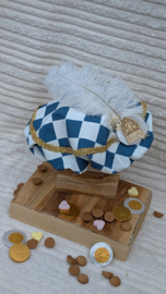 Pietenmuts | Blauw - wit