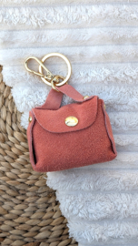 Sleutelhanger mini tasje | Koraal