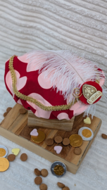 Pietenmuts | rood - roze hart