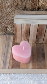 Hart kaars | Zacht roze