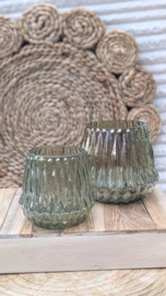 Theelicht houder groen | Groot