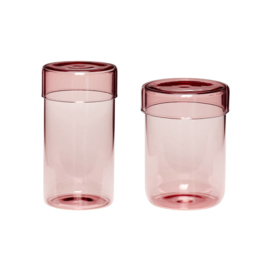 Hübsch Glazen Potten | Roze