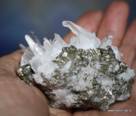 Bergkristal cluster met galenga