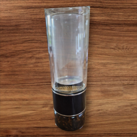 Teamaker van Dubbelwandig Glas 400ml  zwart
