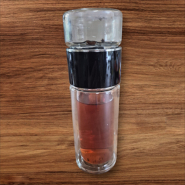 Teamaker van Dubbelwandig Glas 400ml  zwart