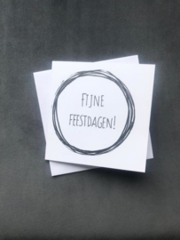Handmade by Janine - Kerstkaart - Fijne Feestdagen
