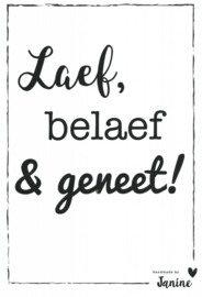 Poster - Laef, belaef & geneet!