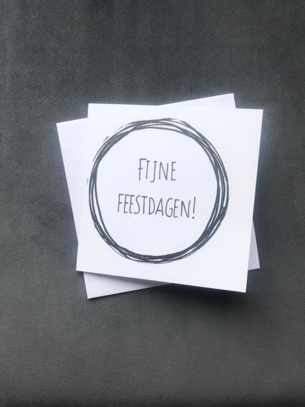Handmade by Janine - Kerstkaartset -  Fijne Feestdagen!