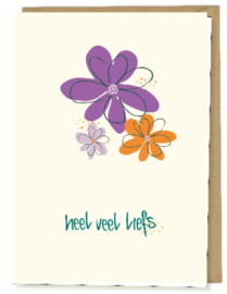 Dubbele kaart 'Heel veel liefs'