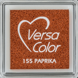 Bruin/rood stempelkussen versacolor klein | 155 PAPRIKA