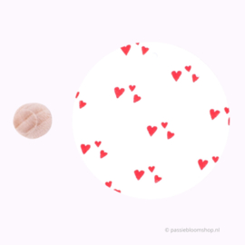 Mini stempel M | Hartjes confetti