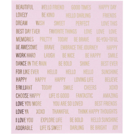 Stickers planner roze/goud teksten