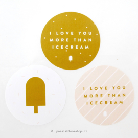 Sluitsticker ijsje/ Ice cream  (10 stuks)
