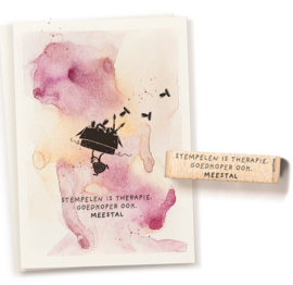 Tekststempel 'Stempelen is therapie...'