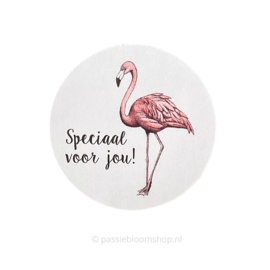 Sluitersticker rond | flamingo voor jou