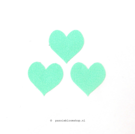 Sticker mint groen hartje Klein (16st)