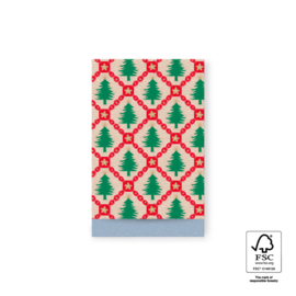 Cadeauzakjes met groene kerstbomen (afm. 12x19 cm)