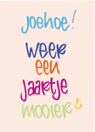 Kaart Joehoe! Weer een jaartje mooier
