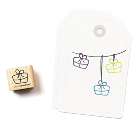 Cadeau met strik stempel