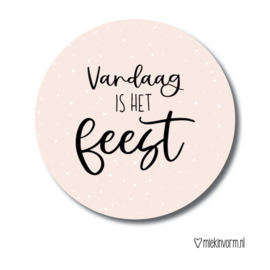 Sluitsticker vandaag is het feest (8 stuks)