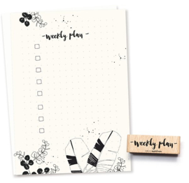 Tekst stempel weekly plan | Bullet journal