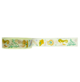 Washi tape zee dieren mint groen