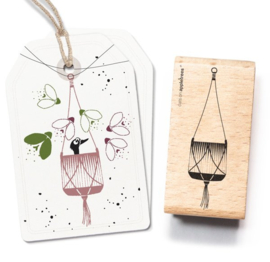 Stempel hangende bloempot