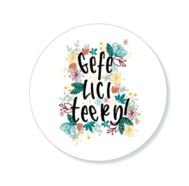 (Sluit-)stickers 'Gefeliciteerd'