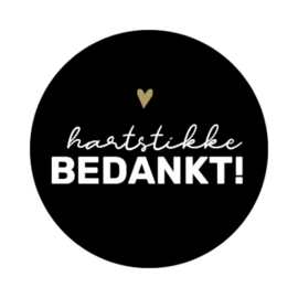 (Sluit-)sticker 'Hartstikke bedankt'