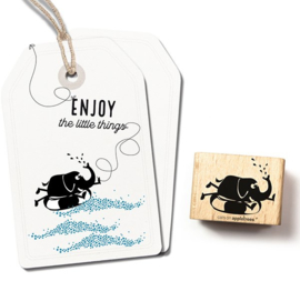 Stempel zwemende olifant Ocke