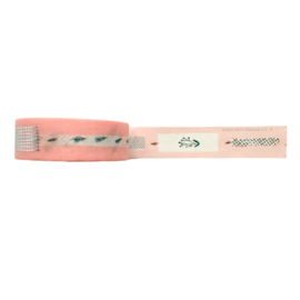 Washi tape kerst kaarsen pastel roze