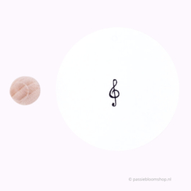 Mini stempeltje M | Muzieknootsleutel