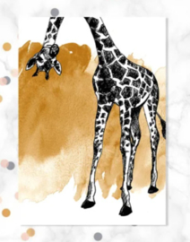 Ansichtkaart 'Giraffe'